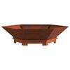 vidaXL Fire Pit Castanho 100 x 100 x 28 cm