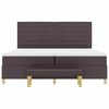 vidaXL Cama Box com colch&atilde;o Castanho escuro 200 x 200 cm tecido