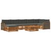 vidaXL Conjunto de Sof&aacute;s para Exterior 8 unid. Natural e Antracite