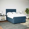 vidaXL Cama boxspring com colch&atilde;o 140x190 cm veludo azul