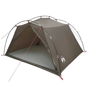 vidaXL Tenda t&uacute;nel 4 pessoa Marrom e Cinza