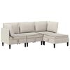 vidaXL Conjunto de M&oacute;veis para Sala de Estar 4 pcs Avel&atilde; Tecido