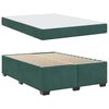 vidaXL Estrutura da Cama com colch&atilde;o Verde Escuro 140 x 200 cm tecido