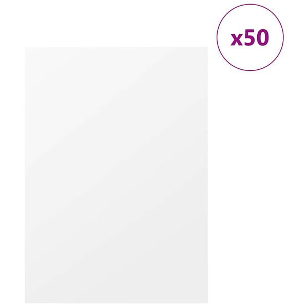 vidaXL Pain&eacute;is de Decora&ccedil;&atilde;o 50 pcs Branco 30 x 42 x 0.27 cm