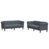 vidaXL 2 pcs conjunto de sof&aacute;s veludo cinzento-escuro