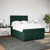 vidaXL Cama com molas/colch&atilde;o 160x200 cm veludo verde-escuro