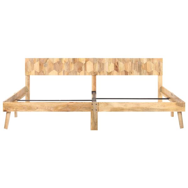vidaXL Estrutura de cama madeira de mangueira maciça 200x200 cm