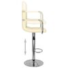 vidaXL Banco de bar couro artificial cor creme