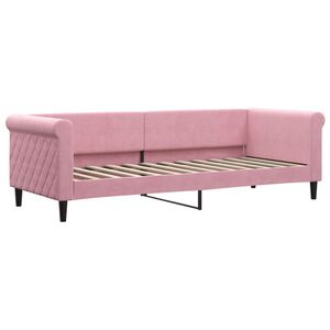 vidaXL Sof&aacute;-cama 80x200 cm veludo rosa