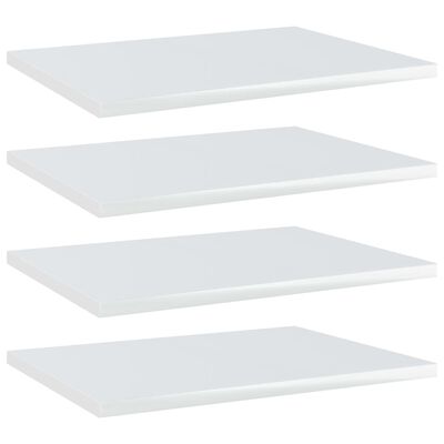 vidaXL Prateleiras para estante 4 pcs 40x30x1,5cm contraplacado branco