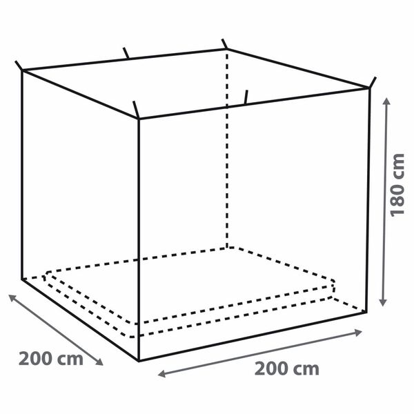 Bo-Camp Rede mosquiteira em caixa para 2 pessoas