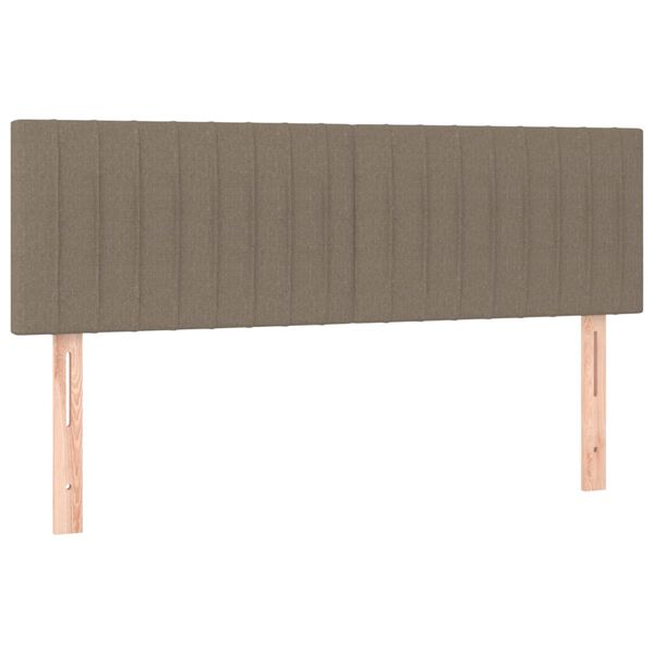 vidaXL Cabeceiras cinzento-acastanhado 144x5x78/88 cm tecido