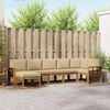vidaXL Conjunto de Sof&aacute;s para Exterior 7 pcs Natural e Bege