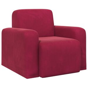 vidaXL poltrona Vinho Vermelho Veludo
