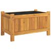 vidaXL Vaso/floreira de jardim com forro 54x31x30 cm ac&aacute;cia maci&ccedil;a