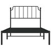 vidaXL Estrutura de cama com cabeceira 100x190 cm metal preto