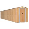 vidaXL Abrigo de jardim 192x1021x223 cm a&ccedil;o galvanizado castanho