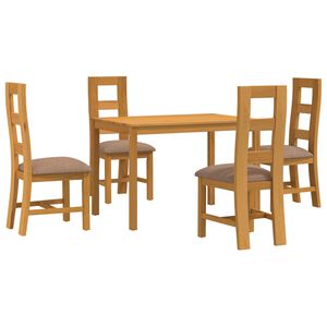 vidaXL Conjunto de sala de jantar 5 unid. Cinzento