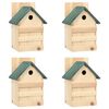 vidaXL Casas para p&aacute;ssaros 4 pcs 23x19x33 cm madeira de abeto