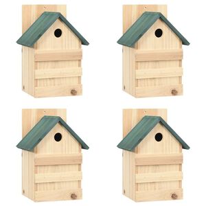 vidaXL Casas para p&aacute;ssaros 4 pcs 23x19x33 cm madeira de abeto