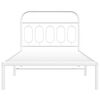 vidaXL Estrutura de cama com cabeceira 100x190 cm metal branco