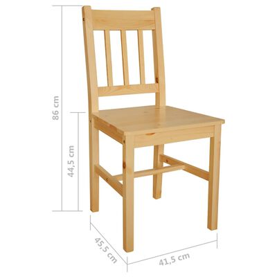 vidaXL Cadeiras de jantar 4 pcs madeira de pinho