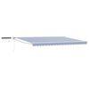 vidaXL Toldo Retr&aacute;til El&eacute;trico Azul e Branco 5 x 3 m