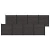 vidaXL Painel de Cerca 8 pcs WPC e Alum&iacute;nio Preto