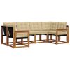 vidaXL Conjunto de Sof&aacute;s para Exterior 6 pcs Natural e Bege