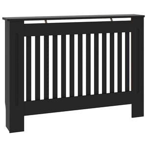 vidaXL Cobertura de radiador 112x19x81,5 cm derivados madeira preto