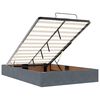 vidaXL Estrutura cama otomana colch&atilde;o 120x200cm veludo cinzento escuro