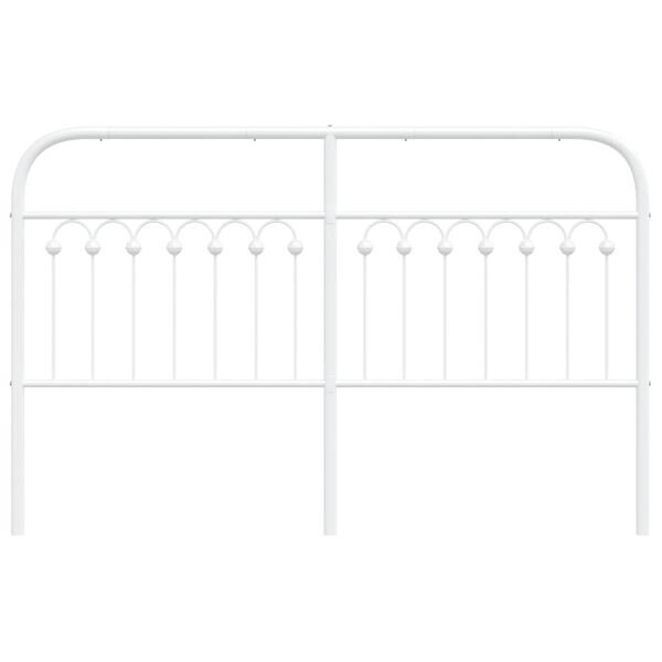 vidaXL Cabeceira de cama 160 cm metal branco