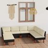 vidaXL 8 pcs conjunto lounge de jardim c/ almofad&otilde;es vime PE preto