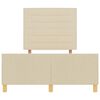 vidaXL Estrutura da Cama com cabeceira Creme 120 x 190 cm tecido
