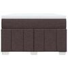 vidaXL Cama boxspring com colch&atilde;o 120x190 cm tecido castanho-escuro