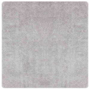 vidaXL Tapete Shaggy Antiderrapante Cinzento 120 x 120 cm PP