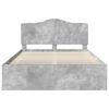 vidaXL Estrutura da Cama com cabeceira Concreto 140 x 200 cm