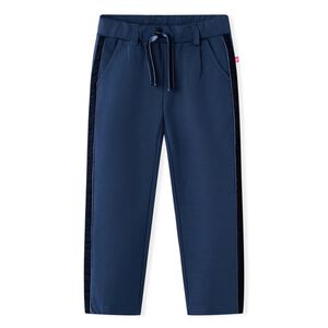 Cal&ccedil;as de crian&ccedil;a com remates pretos azul-marinho 104