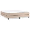 vidaXL Cama com molas/colch&atilde;o 160x200 cm couro artificial cappuccino