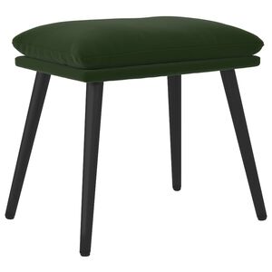 vidaXL Apoio de p&eacute;s 45x29,5x35 cm veludo verde-escuro