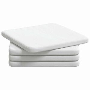 vidaXL Almofadas de Assento 4 pcs Branco 40 x 40 x 3 cm tecido