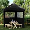 vidaXL Tenda de Festa Preto 200 x 200 x 306 cm Tecido Oxford