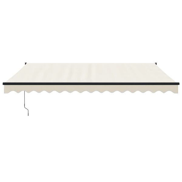 vidaXL Toldo retr&aacute;til autom&aacute;tico 4,5x3 m cor creme