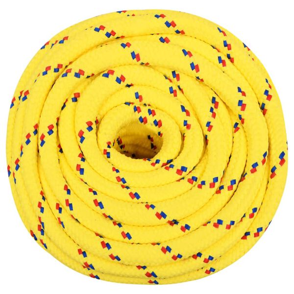 vidaXL Corda de barco 16 mm 100 m polipropileno amarelo