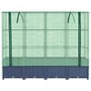 vidaXL Canteiro elevado com cobertura de estufa estilo rattan 160x40x138 cm