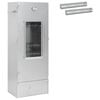 vidaXL Forno Fumador 3 pcs Prateado A&ccedil;o galvanizado
