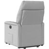 vidaXL Poltrona reclin&aacute;vel elevat&oacute;ria tecido cinzento-nublado