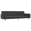 vidaXL Sof&aacute;-cama de 2 lugares tecido cinzento-escuro