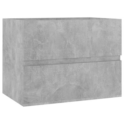 vidaXL Armário lavatório 60x38,5x45 cm contraplacado cinzento cimento