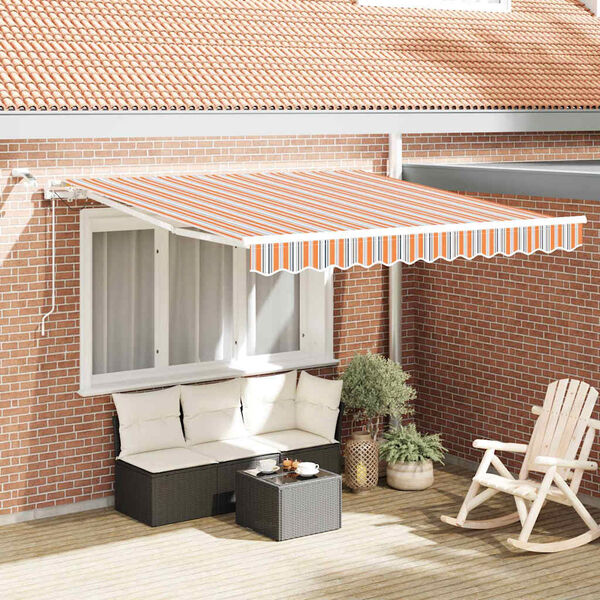 vidaXL Toldo Retr&aacute;til Multicolor 300 x 250 cm Poli&eacute;ster e Metal